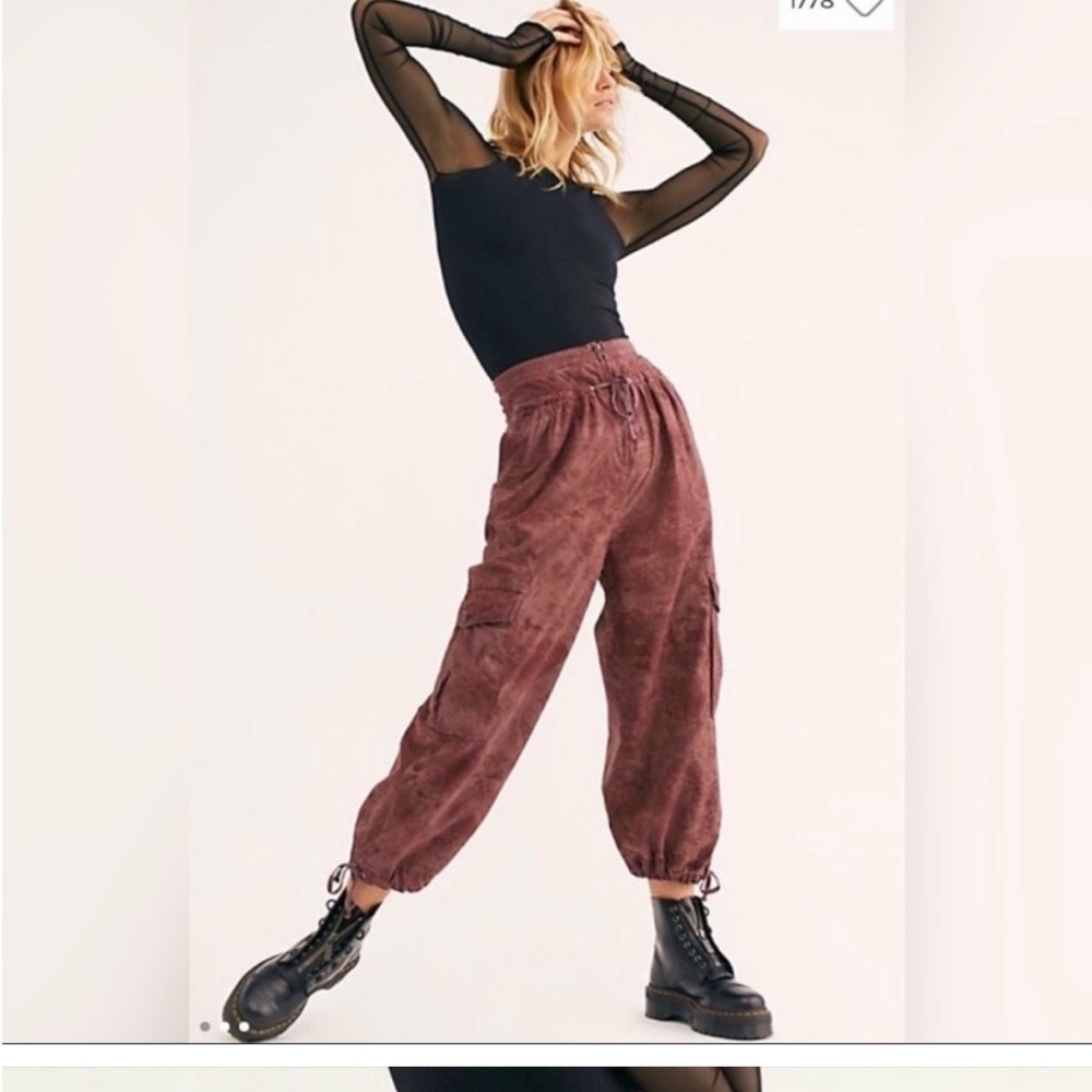 New without tags Free People Fly Away Printed Parachute Pants size 2. MSRP $168